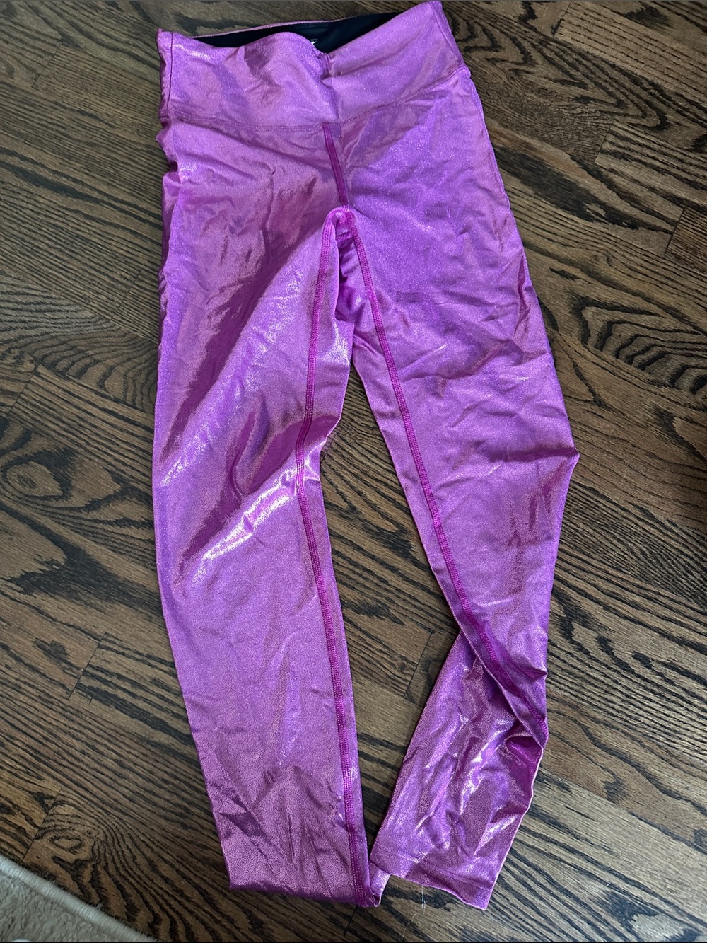 Heroine sport metallic pink purple leggings small